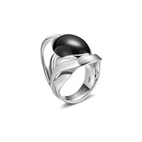 Ring Pianegonda Woman Scripta in Silver Onice 18.2 Ct PSC33C - PSC33C